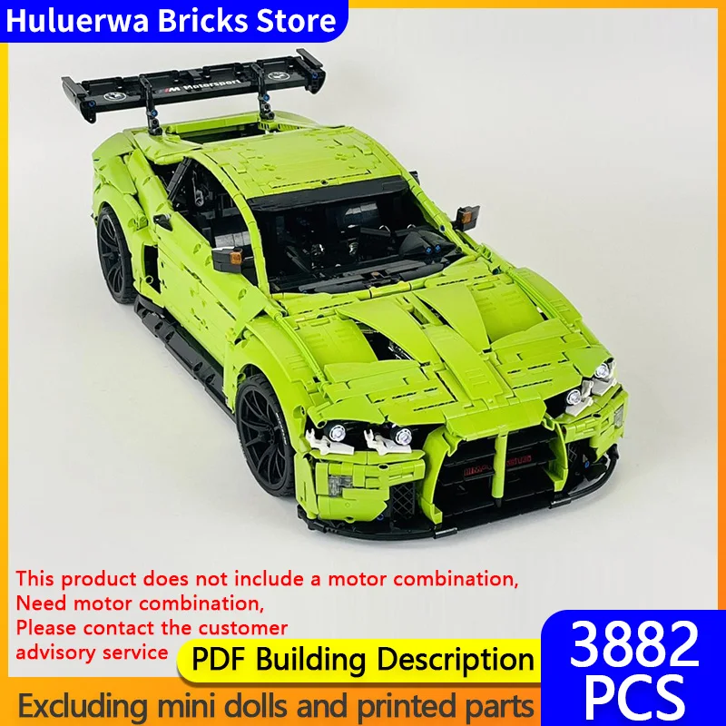 

Speed Racing Car Model MOC Building Bricks M4 GT3 Top Tier Sports Car Modular Technology Gift Holiday Assemble Children Toy Suit
