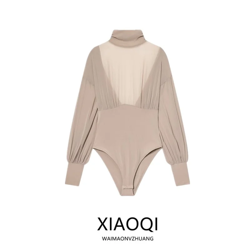 

Winter New Women's Onesie High Waist Straight Leg Commute Sle Ba Design Versatile 2025 Summer Collection 7%-80% Fabric C...