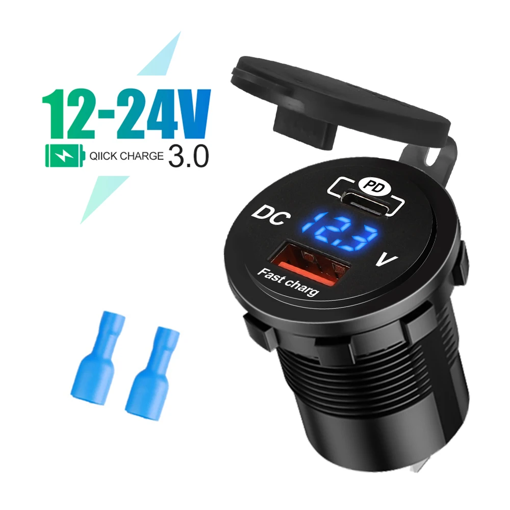 68W 4,2A 12V Dual-USB-Autoladegerät mit Wasserdichtem Panel-Netzadapter für Fahrzeuge, Boote, LKWs und Motorräder – Detail 1