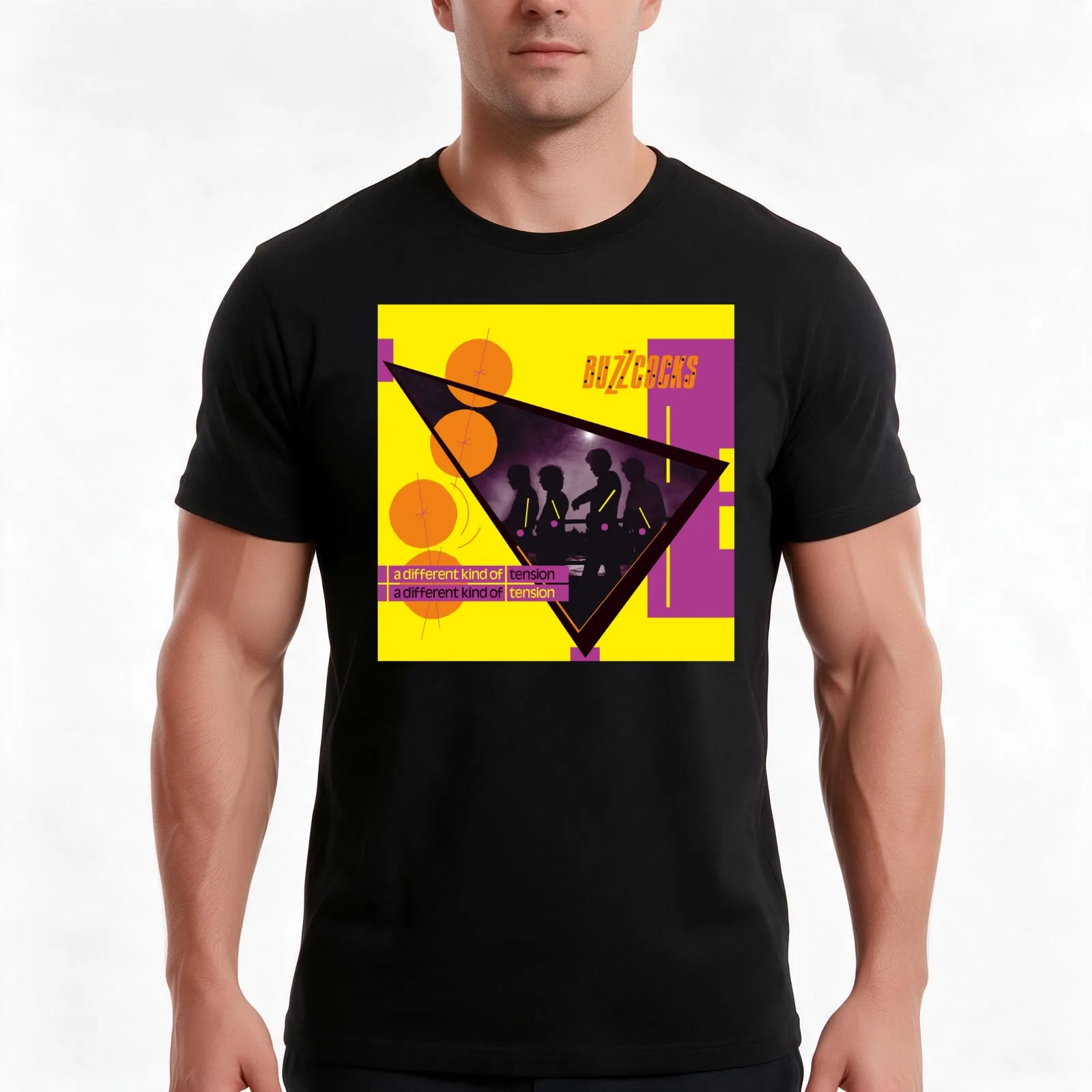Buzzcocks Different Kind of Tension T-Shirt, Summer Casual Cotton Tee, Oversized Streetwear Tops, Vintage Graphic Print