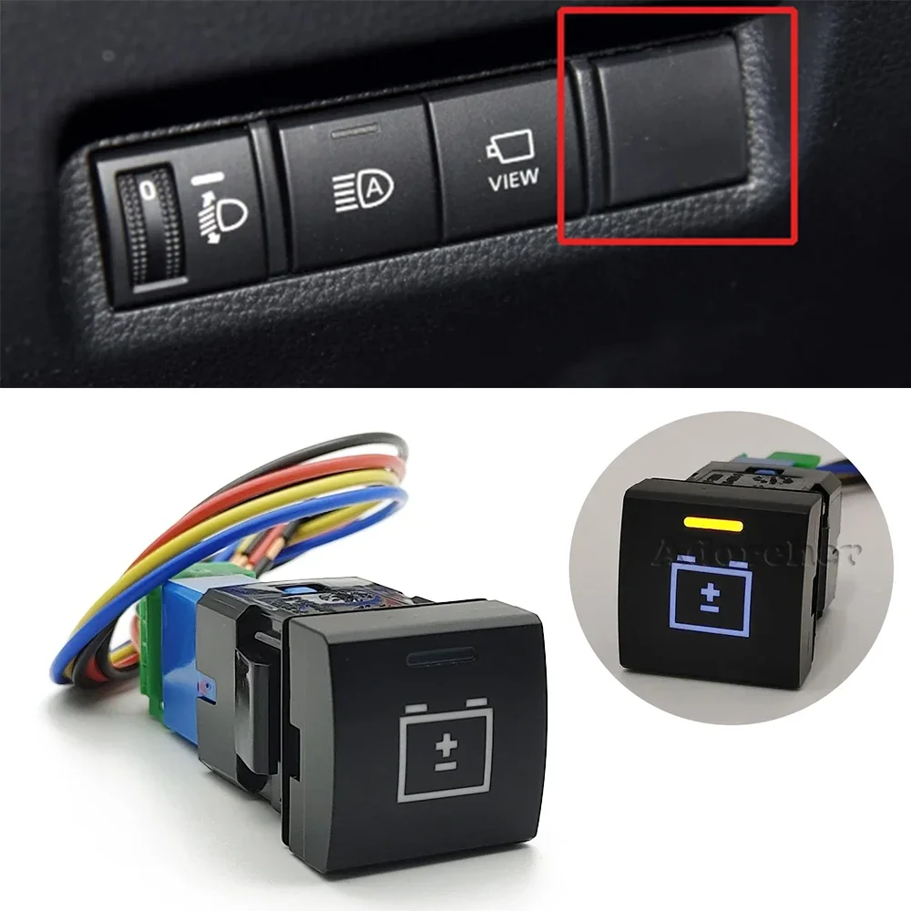 For Toyota Camry 2018 RAV4 2020 Avalon Prado Corolla Altis 2019 2021 2022 Car LED Light Additional Battery Control Switch Button