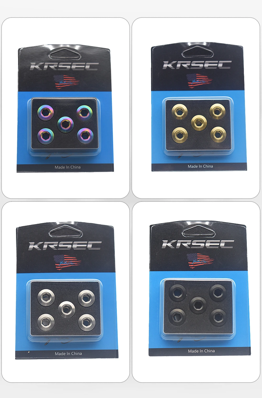 4/5 Stück Titanlegierung Kettenblattschrauben für Einzel- und Doppelkettenblätter, Mountainbike- und Rennrad-Kurbelschrauben 6,5/10,5mm Teile – Detail 10