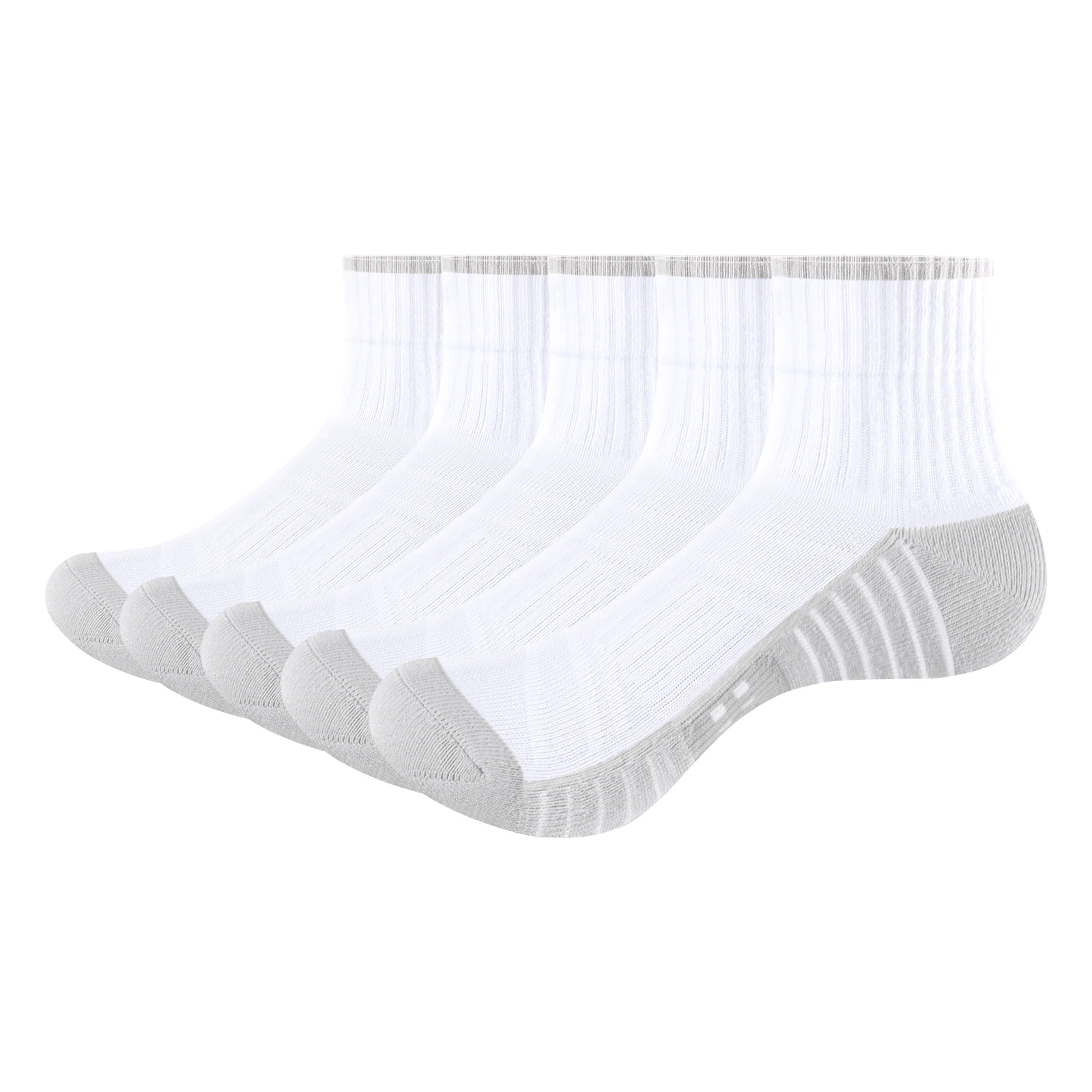 

YUEDGE Women's Athletic Ankle Socks,5 Pairs Moisture Wicking Cushioned Breathable Cotton Quarter Crew Socks