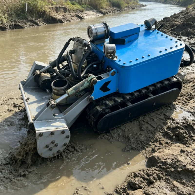 Wide Application Crawler Silt Cleaning Robot Remote Control Dredging Equipment for Natural Freshwater Lake And River