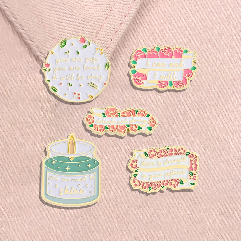 You Are Meant To Shine Enamel Pin Custom Positive Quotes I Can And I Will Metal Brooches Lapel Badge Jewelry Gifts For Friends