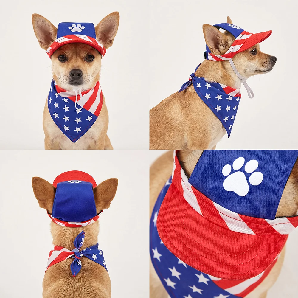 Gorro y pañuelo ajustable para perros pequeños – Estilo canino - imagen 3