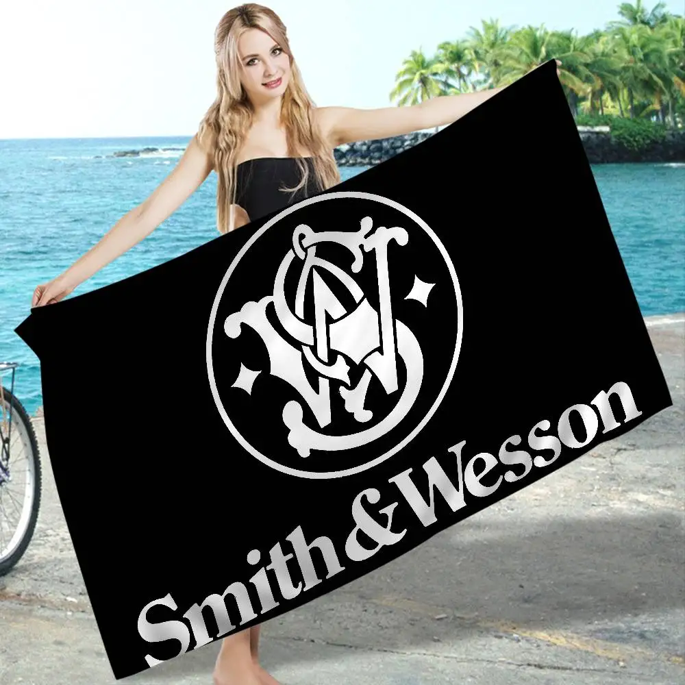 GUN Smith Wesson Big Microfiber Beach Towels Quick Dry Towel Sand Beach Towels Pool Towel for Travel Swim Pool Yoga
