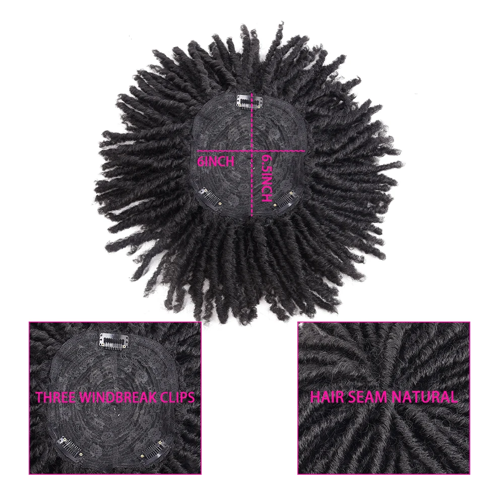 Silike Synthetic Topper Handmade Dread lock Hair Topper Wig 27-613 Ombre Dread locks Soft Short Wig Dreads for Men Women