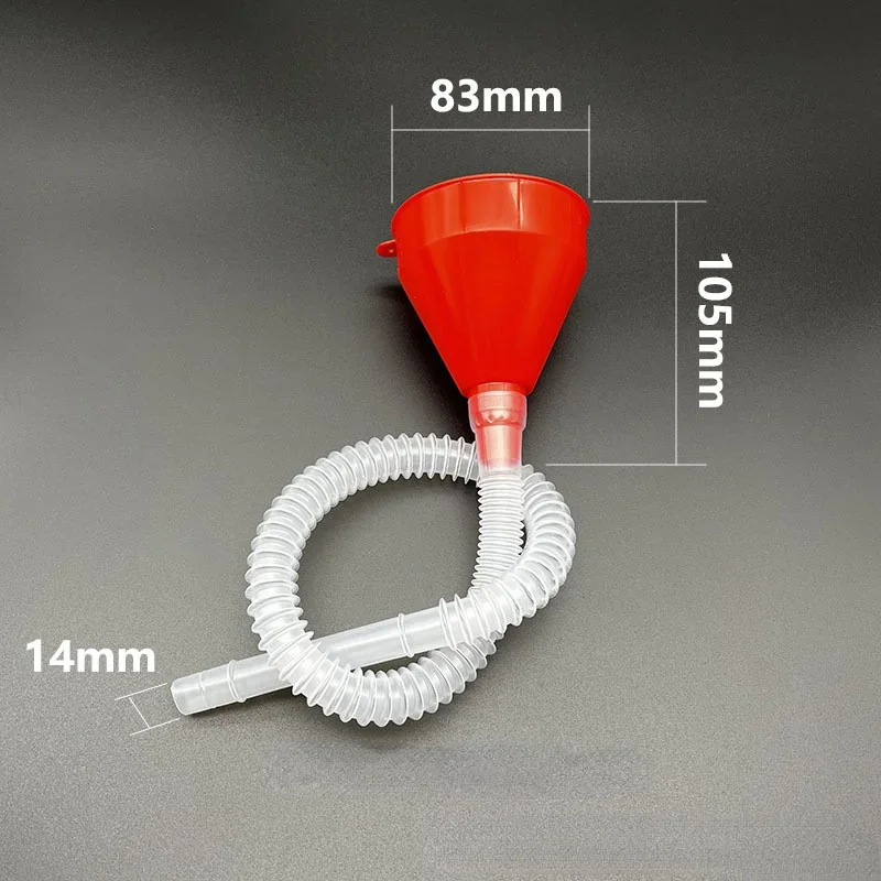자동차 연료 보급 깔때기 텔레스코픽 익스텐션 긴 파이프 플라스틱 깔때기, 가솔린 엔진 오일 교환 오토바이 농장 기계 깔때기