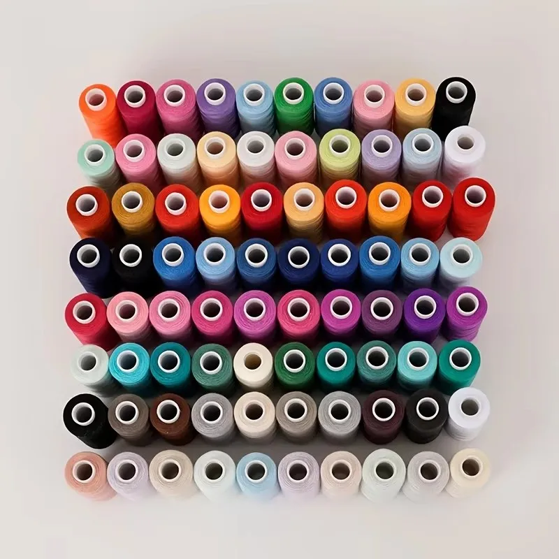 80 Colors 100% Polyester Sewing Thread 402 Code DIY Small Roll for Hand Machine Embroidery Quilting Tailoring