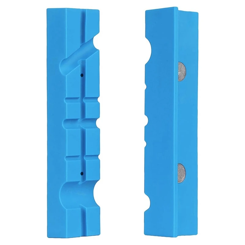 Vise Jaw Pads 5Inch,1 Pair Soft Jaws For Bench Vise Universal Jaw Covers Multi-Groove Design Clamping Metal Plastics