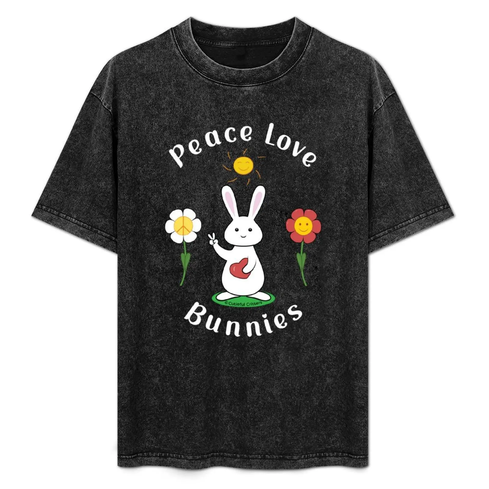 

Peace Love Bunnies - white T-Shirt Lightweight Cooling Short Sleeve Tee