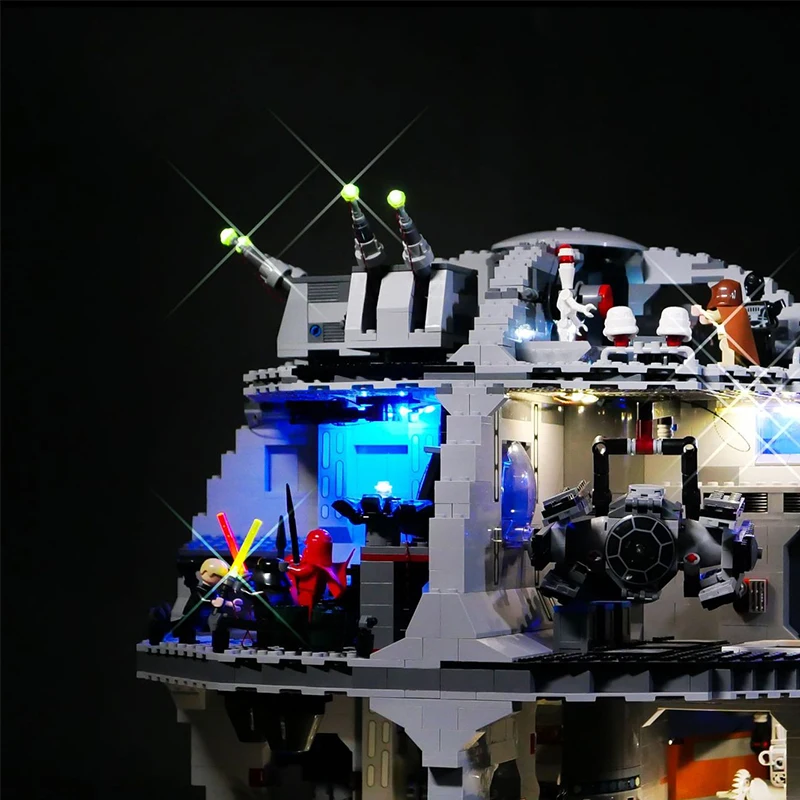 Высококачественный набор светодиодного освещения для конструктора Lego 75159 «Звезда Смерти» (только светодиодная подсветка, без модели из блоков)