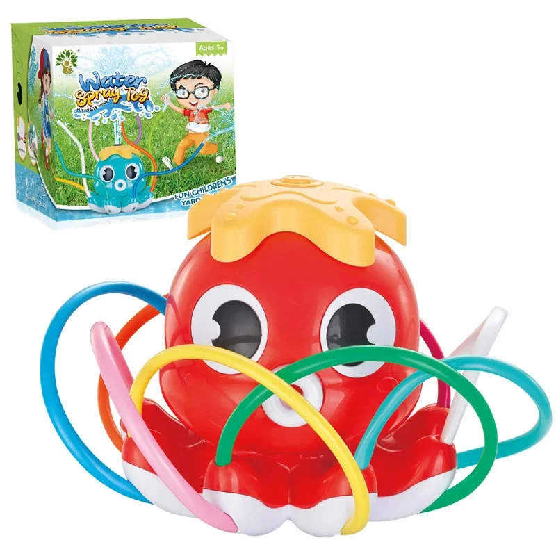 Summer Water Toy Sprinkler Rotating Spray Outdoor Games for Kids Garden Backyard Yard Cartoon Splash Baby Bath Toys Gift