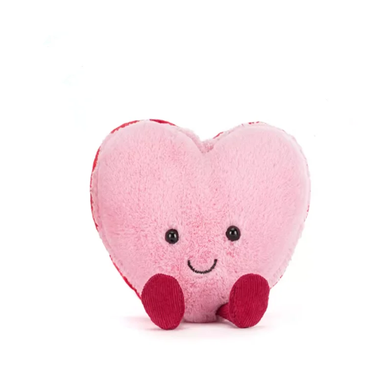 Leuke Colette Macaron knuffel roze hartvorm zacht knuffeldier 2026 nieuwjaar Valentijn cadeau voor vrouwen