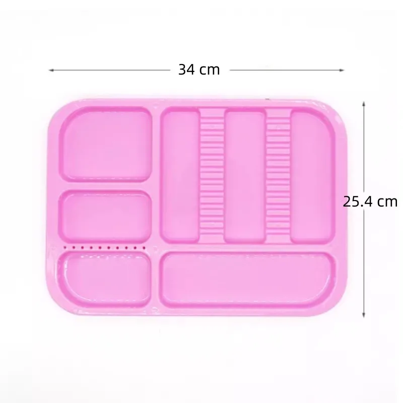 Dental Instruments Trays Food Grade Plastic Autoclable Odontologia Separators Tray Divided Placement Box Dentistry Laboratory