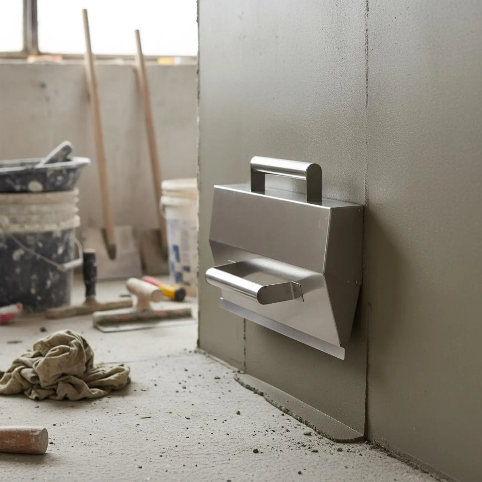 

Wall Plastering Applicator Long-Lasting Stainless Steel Plastering Container Plaster Applicator Box Easy to Clean