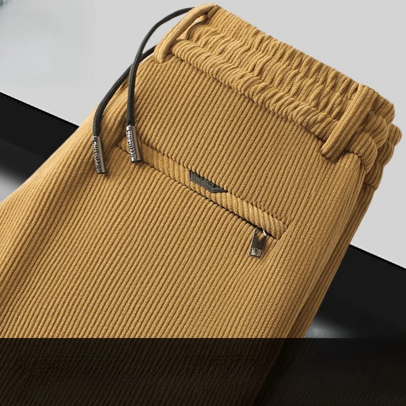 

Men's Fce Lined Thiened Sports Long Pants Autumn Winter New Sle Corduroy Warm Large Size Straight Leg Urban Faion