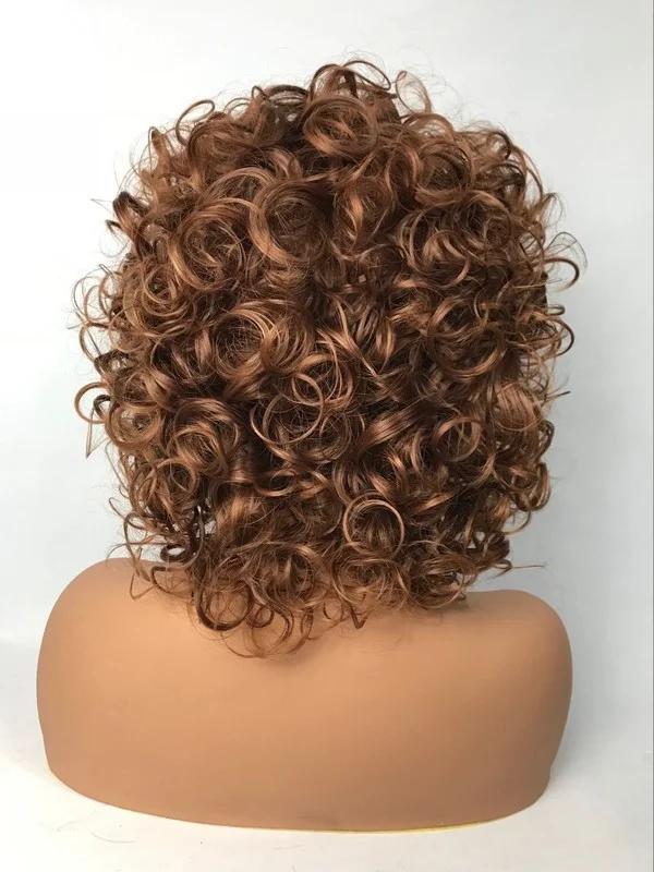 Short Curly Women Ladies Daily Hair Wigs