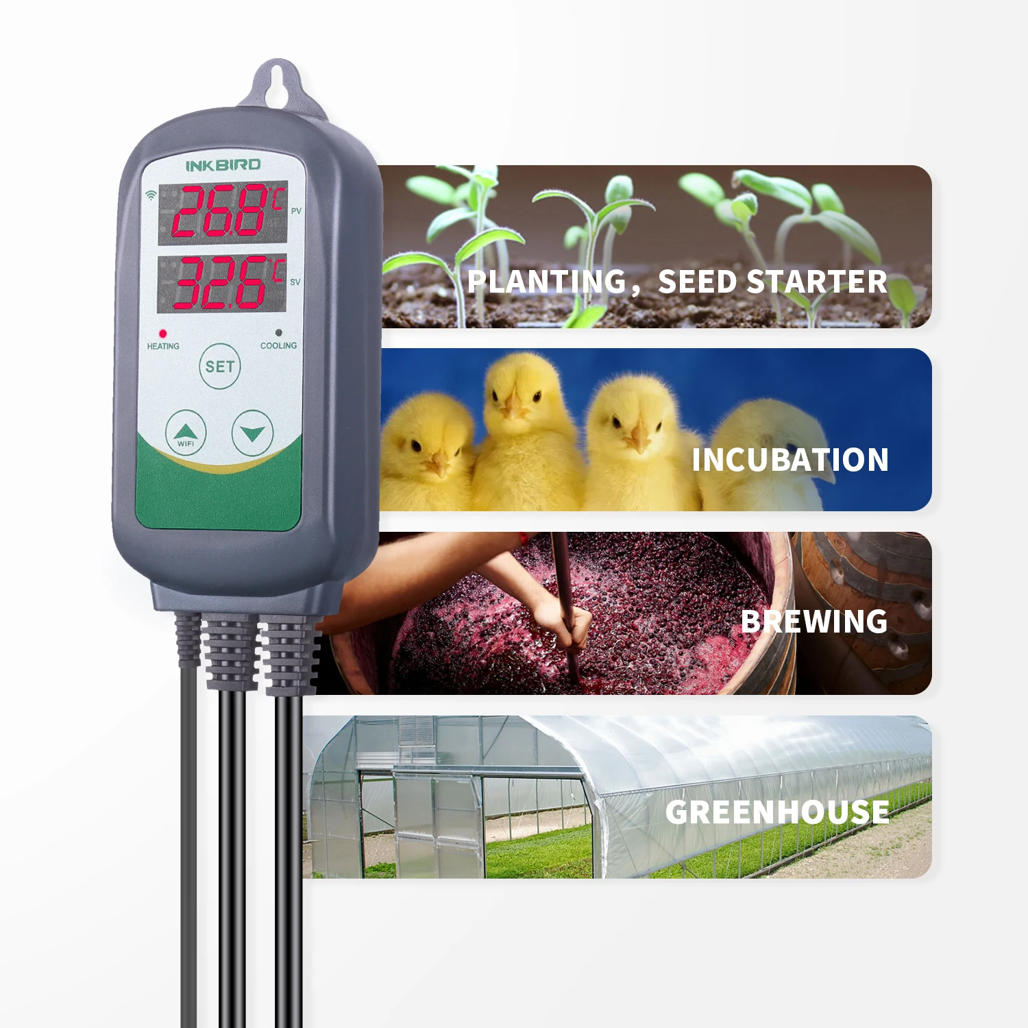 Imagem -05 - Inkbird-wi-fi Digital Controlador de Temperatura App Controle Remoto Termostato Fermentação Cervejeira Itc308