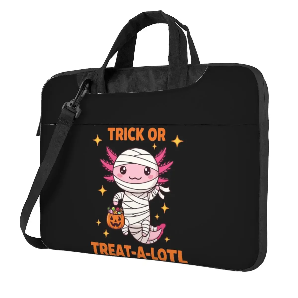 

Trick Or Treat A Lotl Cute Halloween Axolotl Crossbody Laptop Bag Case Computer Bag 13 14 15.6 Inch Notebook Pouch for Macbook