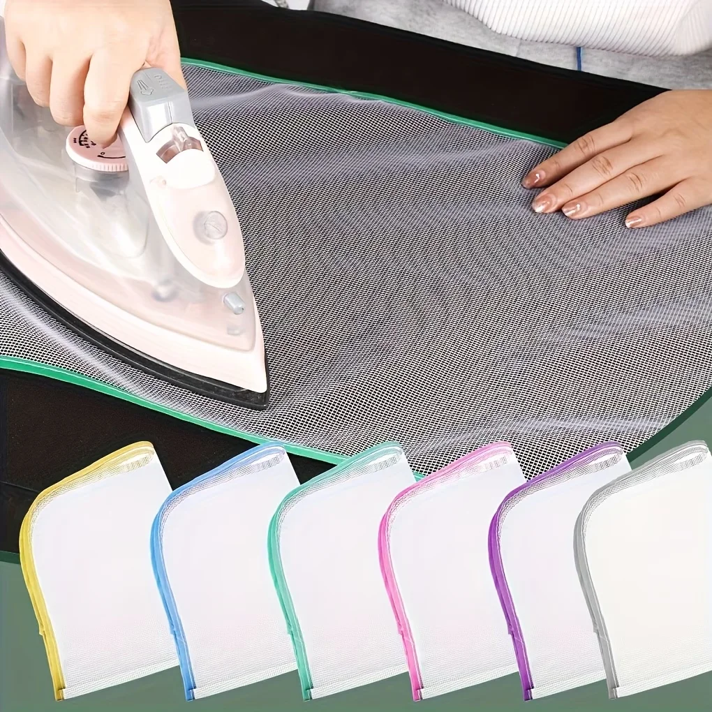 High Temperature Resistant Mesh Ironing Cloth, Protective Insulation Pad for Ironing Board, Home Ironing Accessory, Random Color