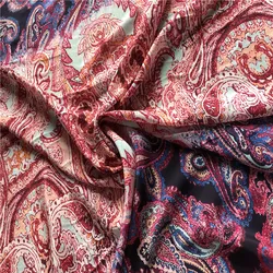 1 meter 100% Mulberry Silk 14 momme Crepe Silk Fabric Floral Printed 136cm 53
