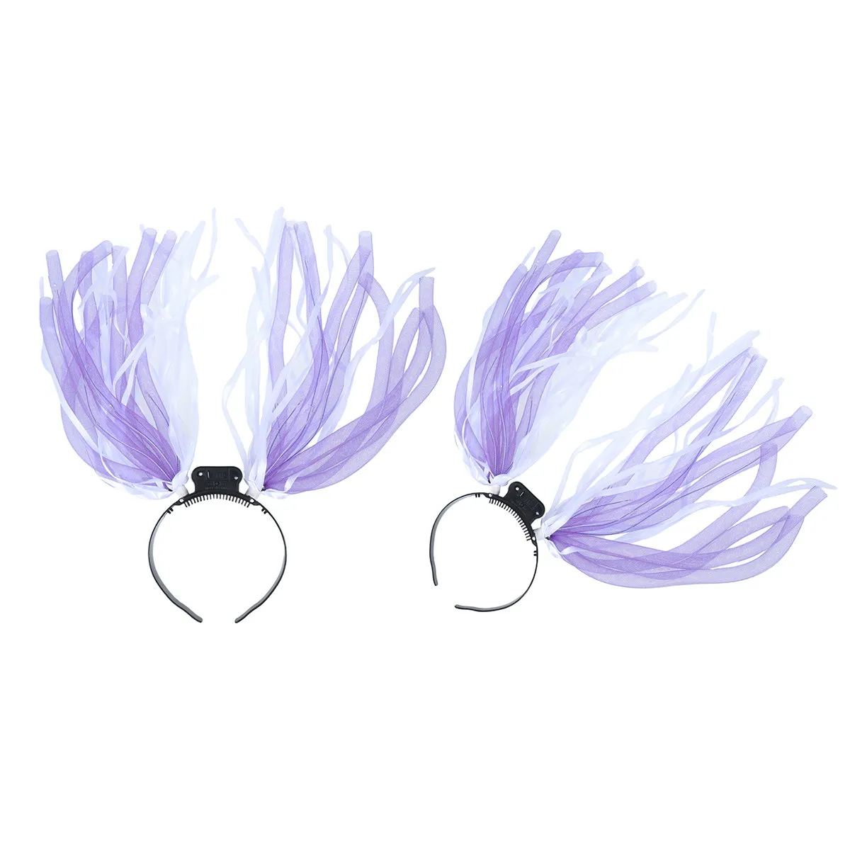 

1 шт. LED-ободок для волос с фиолетовой трубкой, светящийся аксессуар для вечеринок, праздников, концертов, ночных мероприятий, для создания ярких причесок