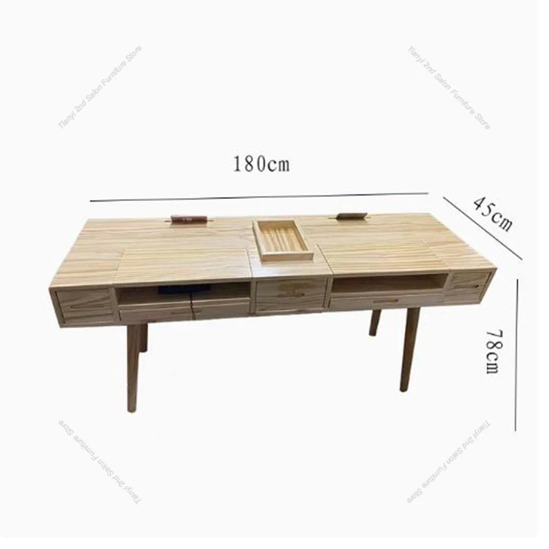 Modern Japanese Manicure Table Wooden Retro Storage Dressing Nail Tables Simple Nail Artist Salon Furniture Mesa Manicura LLMT