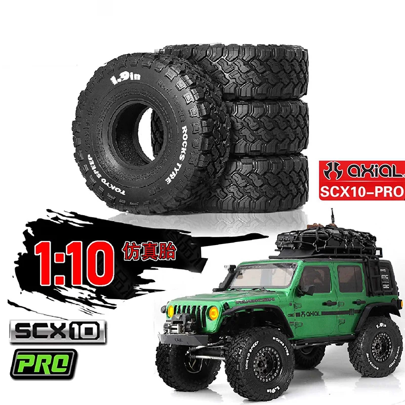 

2pcs Rubber Climbing Tires Road Load Bearing Tires for 1/10 RC Crawler Car Traxxas TRX4/6 AXIAL SCX10 RC4WD D90 D110 DIY Parts