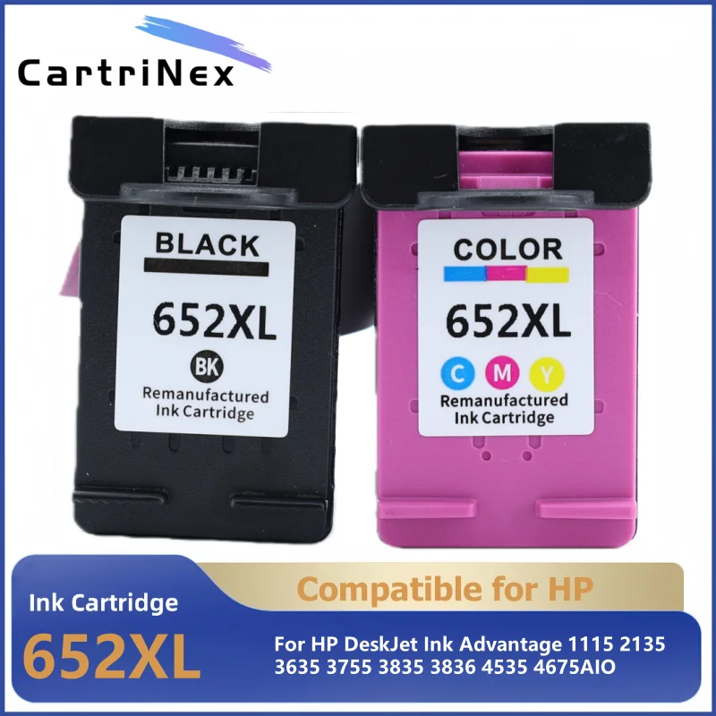 652 XL 652XL Remanufactured Ink Cartridge For HP652 For HP Deskjet 1115 1118 2135 2136 3635 3636 3835 4535