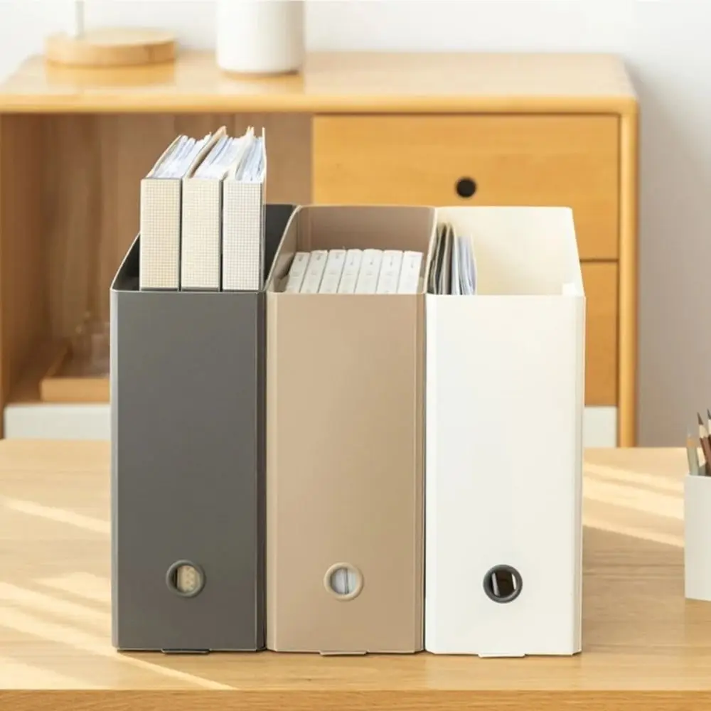 Nouvelle boîte de rangement en plastique pliable pour fournitures de bureau, boîte de rangement A4, grande capacité, boîte organisatrice de documents