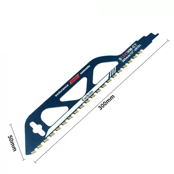 Lâmina de serra alternativa para alvenaria de demolição, 12 polegadas, lâmina de liga dura para corte de tijolo, madeira, metal, tubo de pvc, concreto poroso, 1 peça