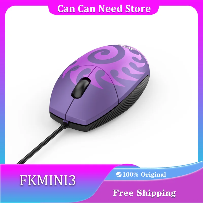 

Проводная игровая мышь COMMATECH FKMINI3, легкая универсальная мышь для электронных видов спорта, левая и правая рука, регулируемая подсветка 3360RTS