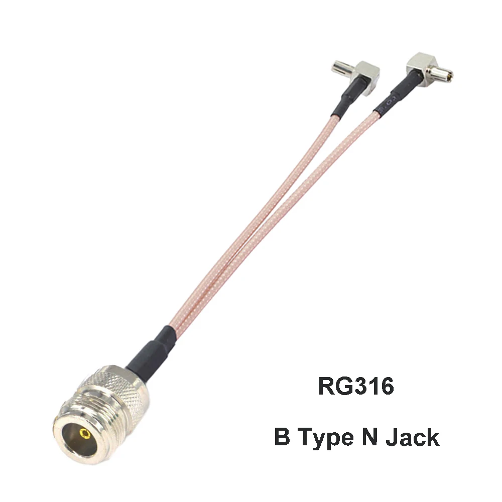 N Female to 2 x CRC9 Connector 4G LTE Antenna connector Splitter Combiner RF Coaxial Pigtail Cable for HUAWEI ZTE router modem