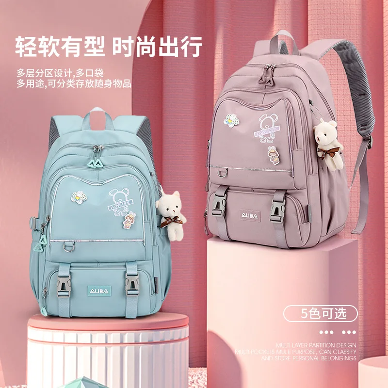 Cute Student Backpack Women Waterproof Travel Backpacks Teenage Girl School Bag High Capacity Student Book Bag Mochila