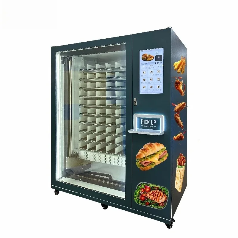 Lunch Dinner Auto Heated Hot Food Vending Machines Manufacturer Self-service Smart Fast Food Vending Machine Customized