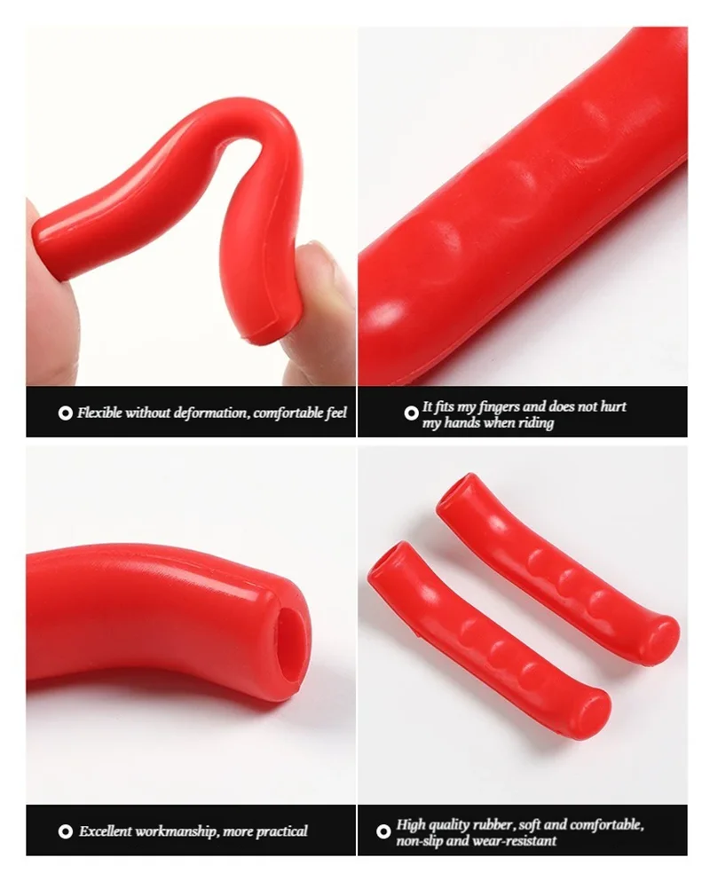1Pair Silicone Bicycle Brake Handle Cover MTB Grips Anti-slip Handlebar Protect Sleeve Cycling Gear Bike Accessories view 6
