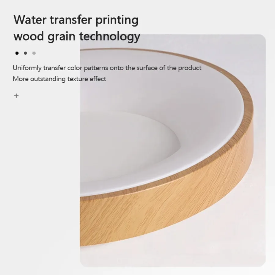 Plafonnier LED Circulaire Ultra-Mince en Bois au Design Nordique Moderne, Luminaire Décoratif d'Nik, Idéal pour un Salon, une Cuisine ou une Chambre à Coucher