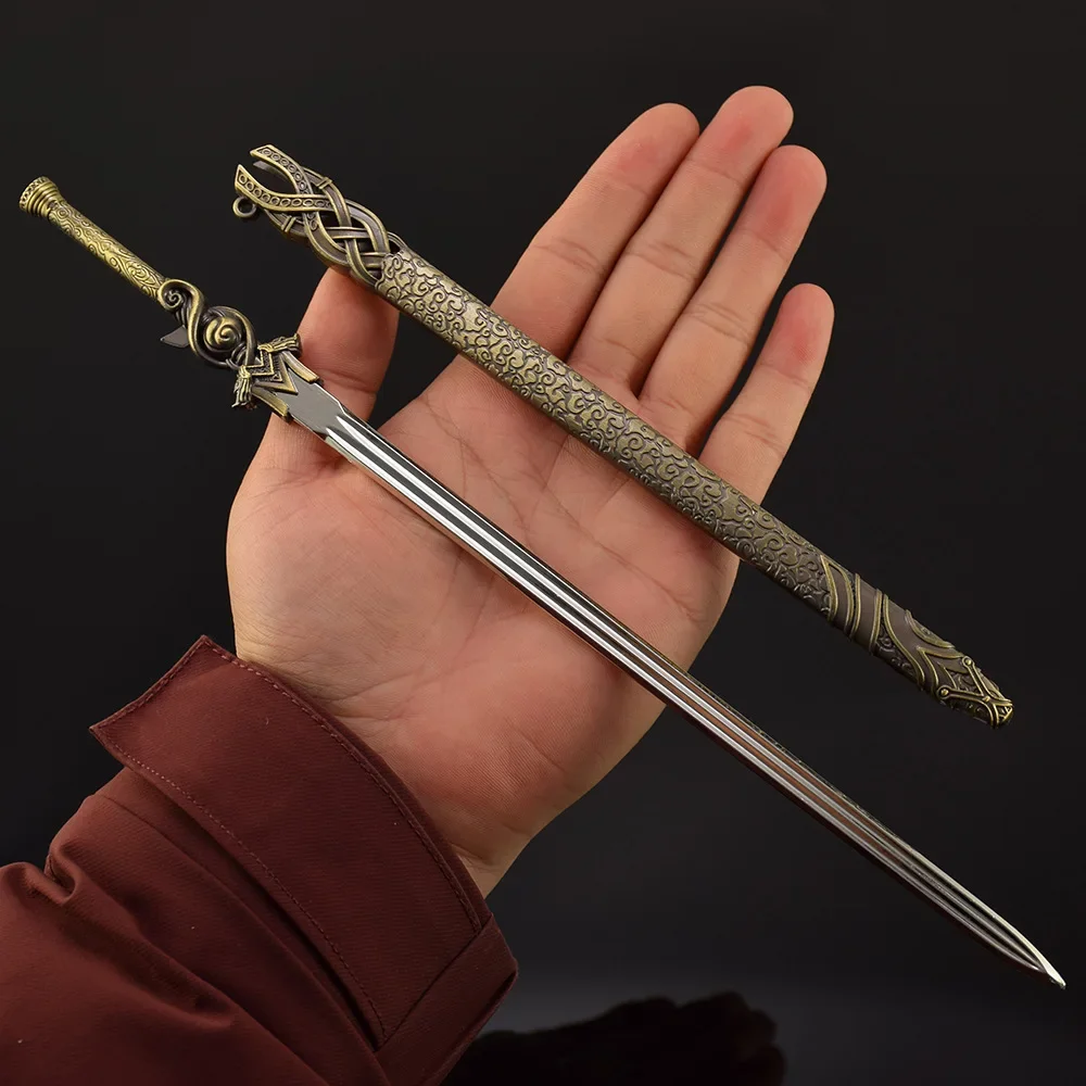 Young White Horse Haoque Sword 30cm/11.8in Xiao Ruofeng Cosplay Swords Metal Weapon Anime Peripherals Collectible Desk Ornaments