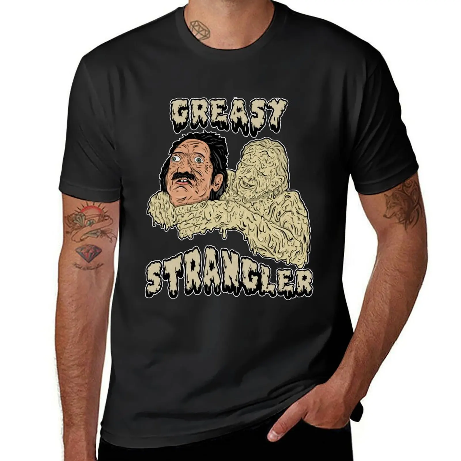 

the greasy strangler T-Shirt customizeds Short sleeve tee vintage clothes new edition black t-shirts for men