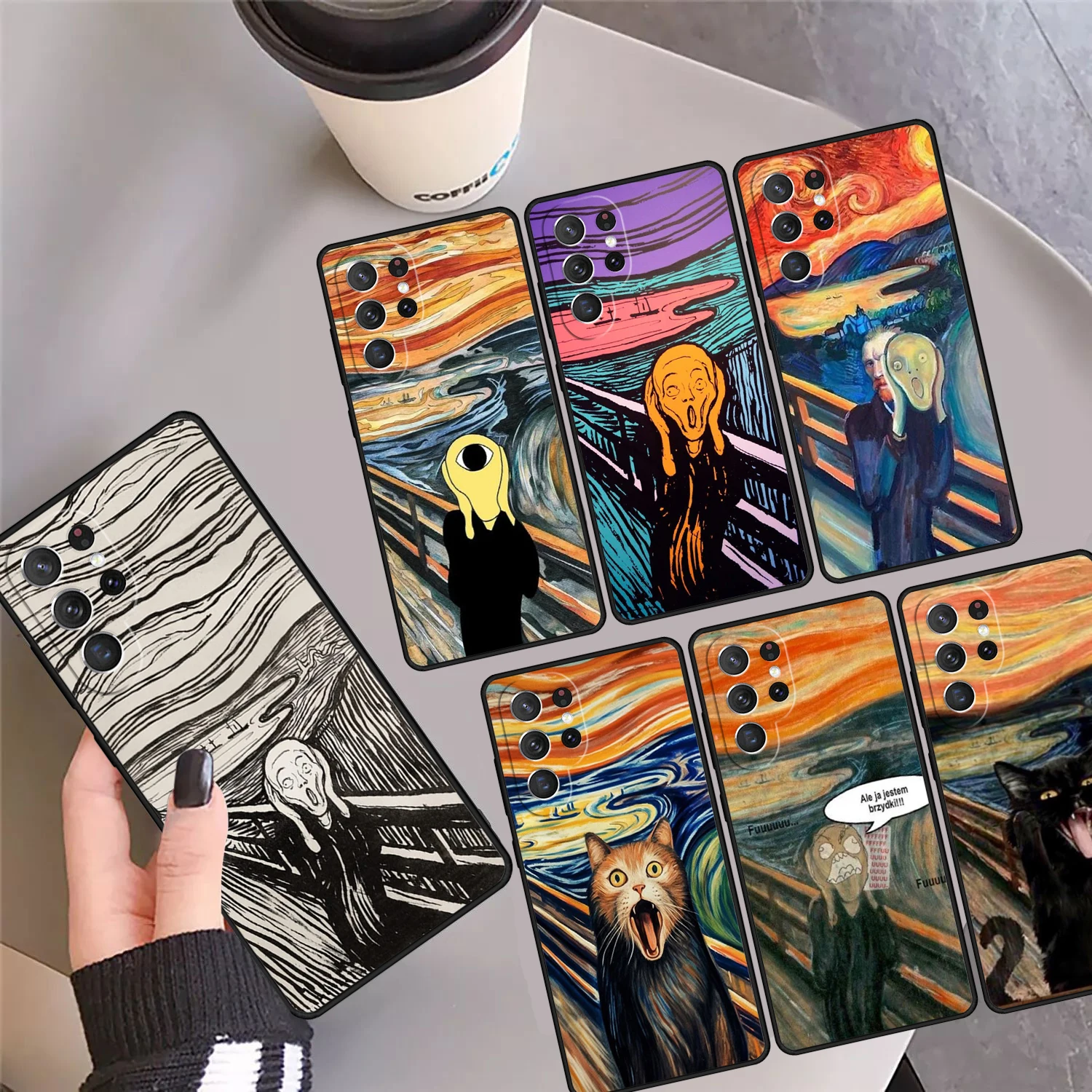 

The Scream By Munch Phone Case Cover For Samsung Galaxy S24 S25 Ultra 23 S22 Plus S21fe Lite S20 Note 10 Pro Note 20