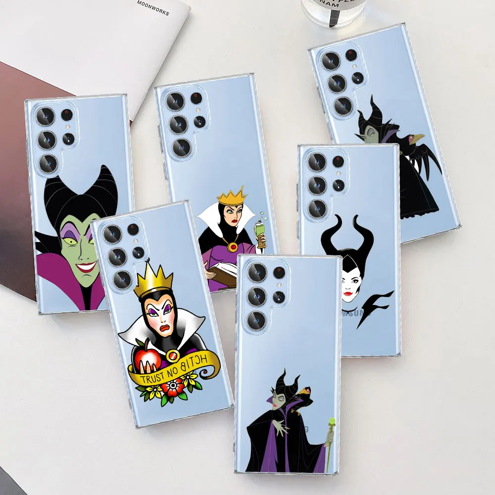 Disney villain queen Case for Samsung Galaxy S22 S23 S24 S10 Lite S20 Ultra S21 FE S10e S9 Plus Soft TPU Transparent Phone Cover