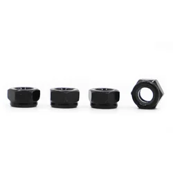 1-20pcs M2 M2.5 M3 M3.5 M4 M5 M6 M8 M10 M12 M16 Black zinc-plated Carbon Steel Hex Nylon Insert Lock Nut Self-locking Locknut