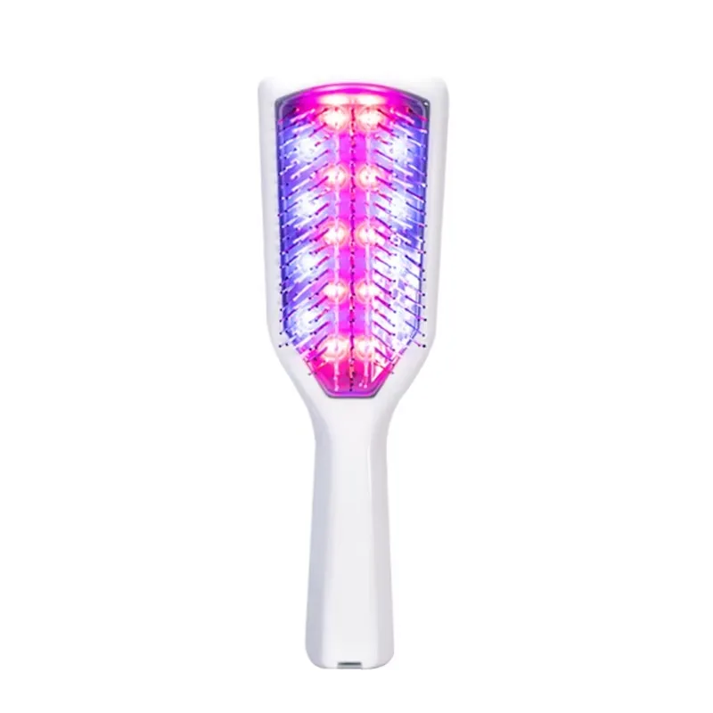 Electric Photon Physiotherapy Hair Care Machine High-Frequency Vibrating Head Comb Brush Plastic Handle for Home Use