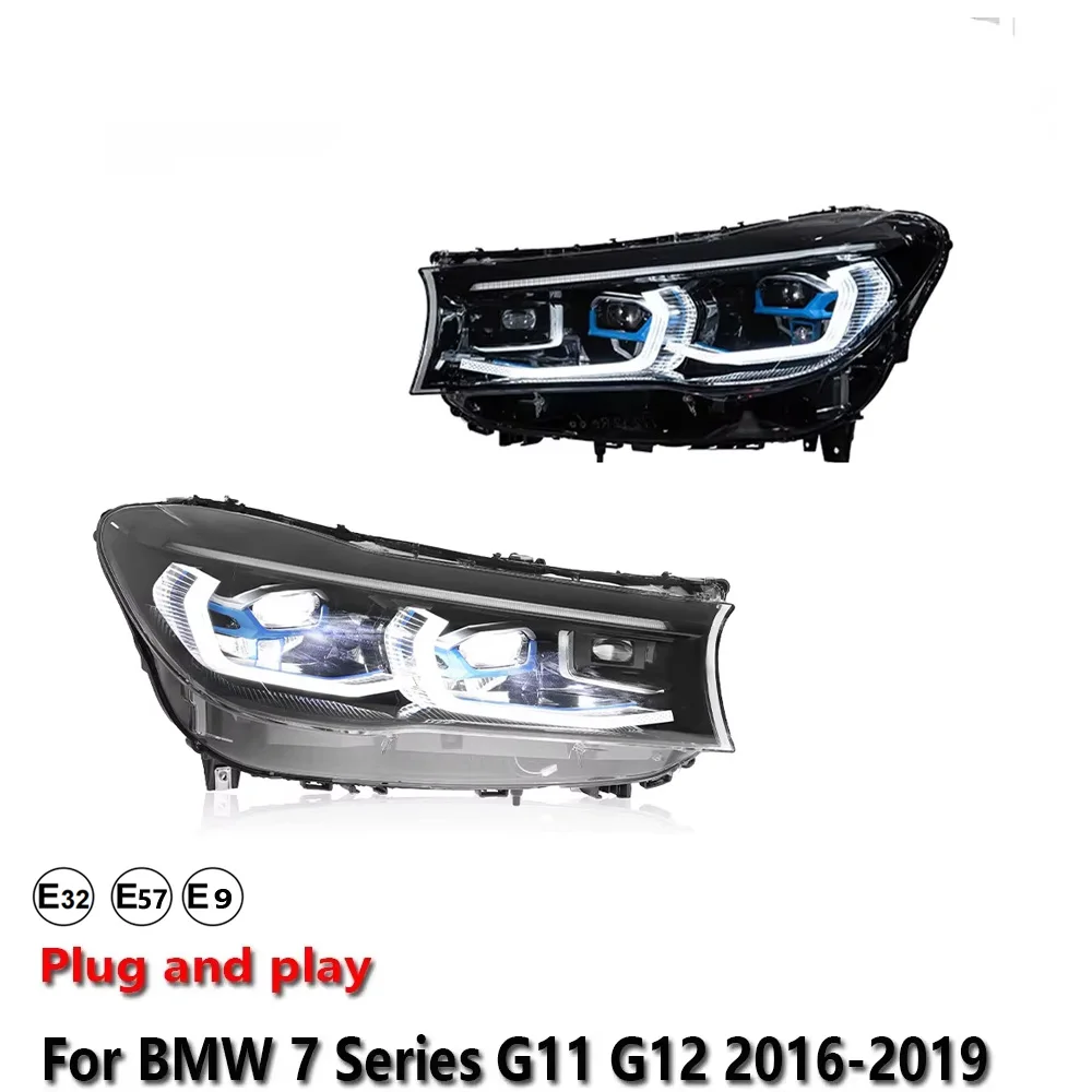 Car Accessories LED Headlight Light For BMW 7 G11 G12 2016-2019 Projector Front Headlamp DRL Brake Turn Signal Lamp Plug & Play