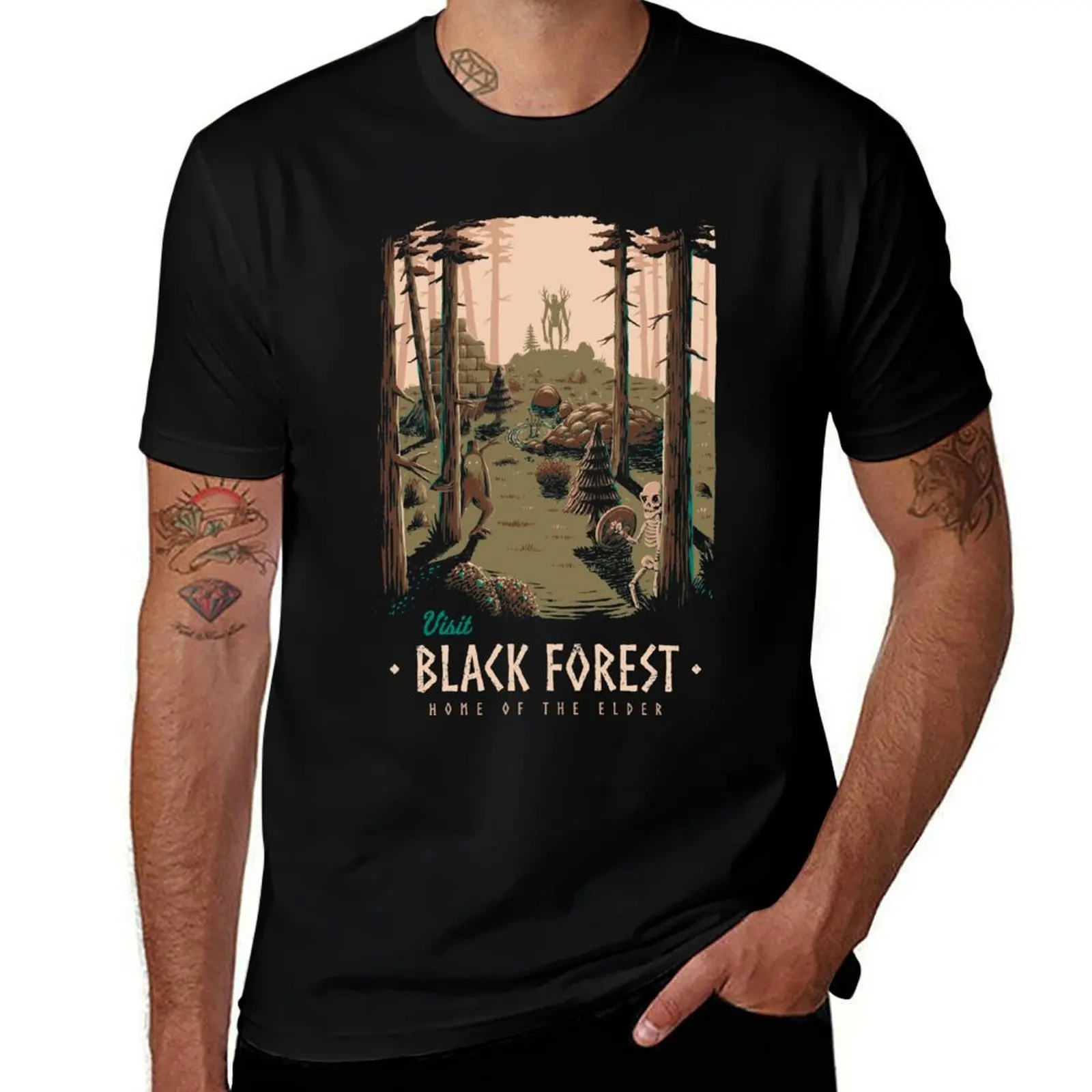 

Black Forest T-Shirt man t shirts cotton man t shirt summer t shirt man luxury T-Shirt