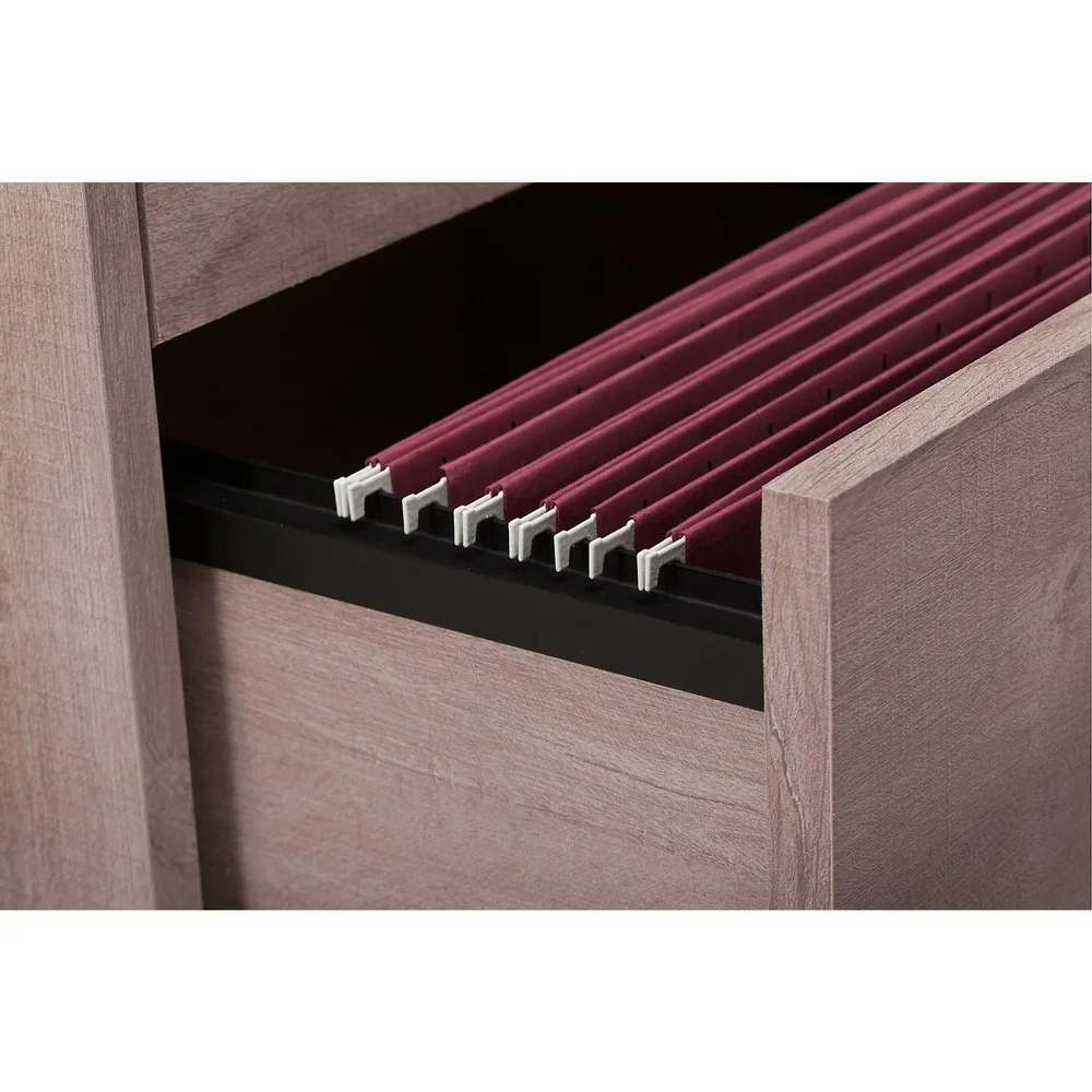 Mobile File Cabinet 2 Drawer Rolling Storage Organizer with Locking Casters Smooth Ball-Bearing Slides Office Home Use