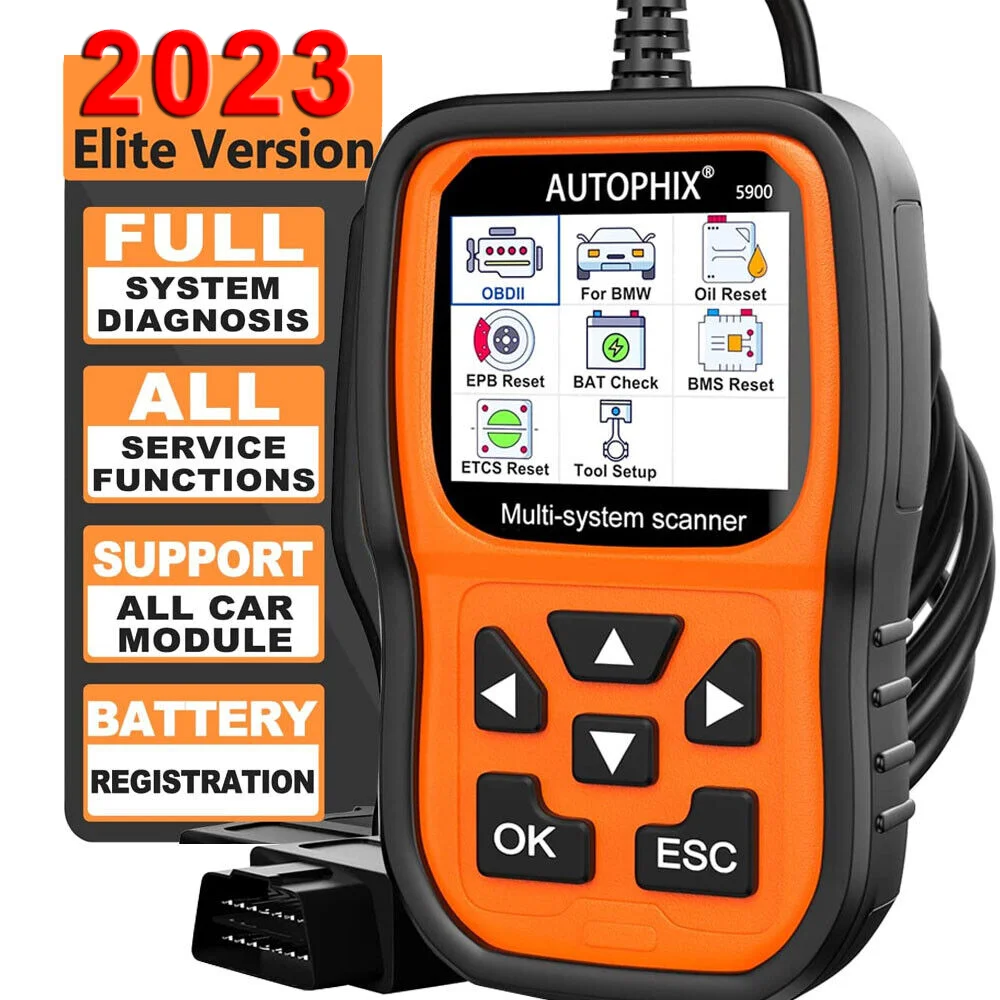 Autophix 5900 For BMW Full System Diagnostic OBD2 Scanner Battery  ABS EPB BAT OIL Reset Diagnostic Tool Code Reader