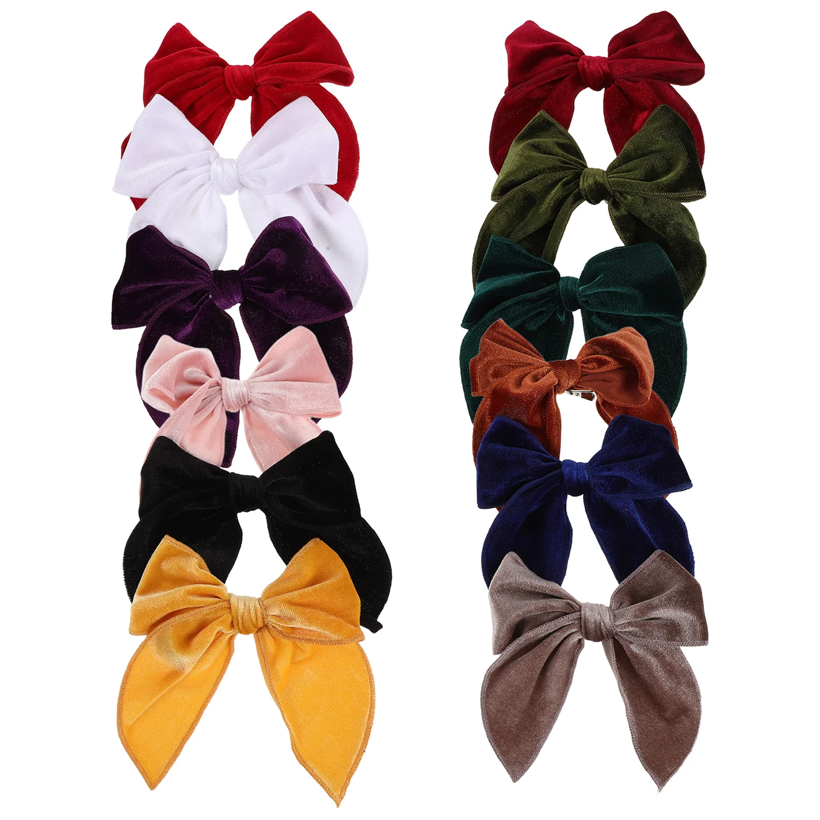 

12 шт., заколки для волос с бантом, декоративные французские заколки, милые бантики для волос, большие заколки для подростков, бантики для подростков